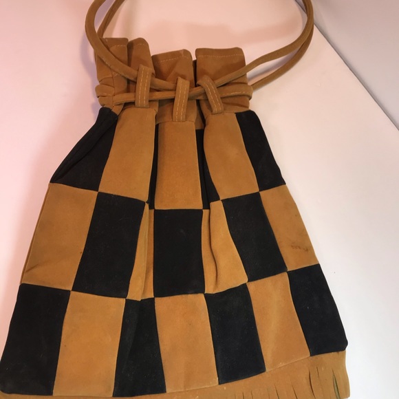 Lori Original Vintage 70’s Hobo Bag Black Gold - Picture 2 of 7